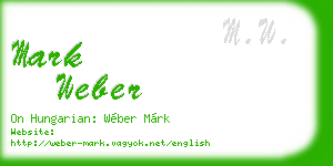 mark weber business card